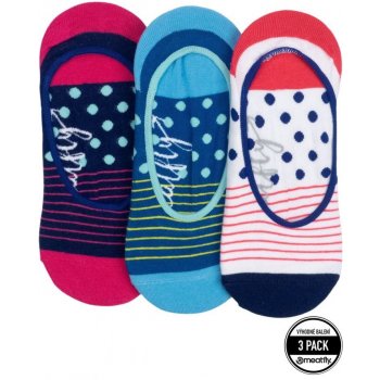 Meatfly ponožky Low Socks Triple Pack 2022 Red Stripe
