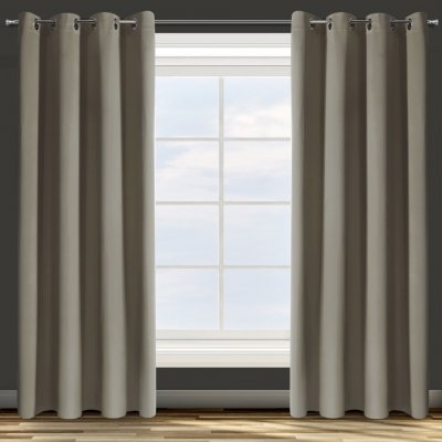ZATEMŇOVACÍ ZÁVĚS D91 PARISA 140X250 CM TMAVĚ BÉŽOVÝ – Hledejceny.cz