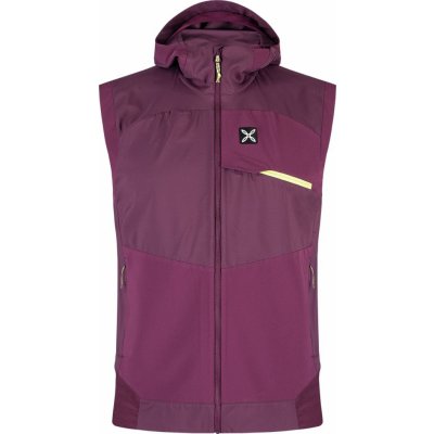 Montura Altai Hooded Vest Wine Red/Sunny Lime – Zboží Mobilmania