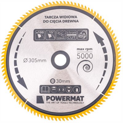 Vidlicový kotouč na dřevo Powermat 305x30 mm – Zboží Dáma