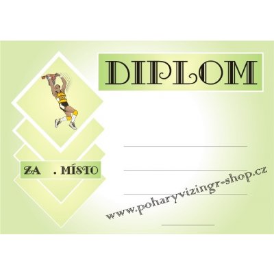 Basketbal diplom A4 č.4 – Zboží Mobilmania