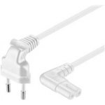 goobay Kabel síťový 2pinový,CEE 7/16(M) - IEC320 C7, oba konektory 90°, 5m, bílý (97357) - 19.92.0145 – Zboží Živě