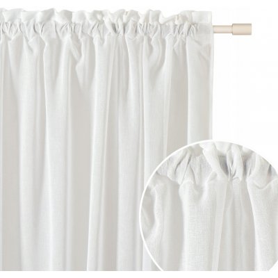 Záclona Room99 klasická bílá polyester 200x240 cm páska – Hledejceny.cz