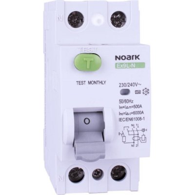 Noark Electric Ex9L-N 2P 25A AC 30mA