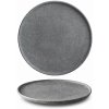 Talíř G. Benedikt Talíř mělký tmavě šedý 26 cm Granit raw