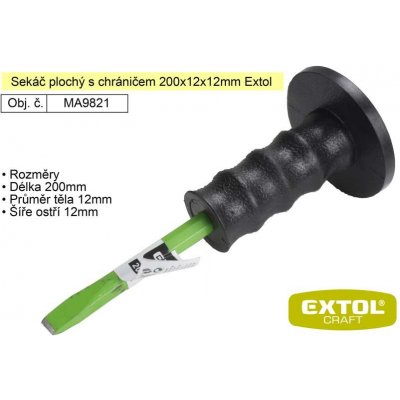 Sekáč plochý s chráničem 200x12x12mm Extol Craft 9821 – HobbyKompas.cz