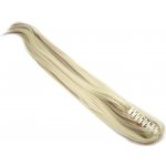 Clip in culík se skřipcem rovný 60cm platina/světle hnědá – Sleviste.cz