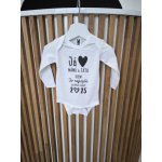 Černá na bílé bodyčko JÁ ❤ MÁMU A TÁTU dlouhý rukáv – Zboží Mobilmania