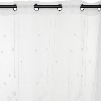 Atmosphera for Kids Dětská záclona vyšívané bílé hvězdy 140 x 240 cm – Sleviste.cz