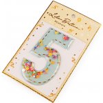 Prima-obchod Narozeninové samolepicí číslice s pohyblivými flitry, barva 5 mentolová 1 ks – Sleviste.cz