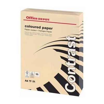 Barevný papír Office Depot Contrast A4 lososová 160 g 250 listů