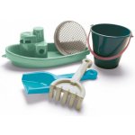 DANTOY blue Marine loďka a hračky na písek 5ks