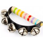 Bigjigs Toys Rolničky s dřevěnou rukojetí – Zboží Dáma