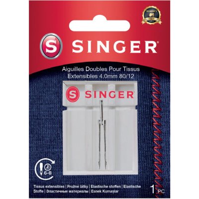 Dvojjehla na streč Singer 4 mm 1x80 – Zboží Dáma