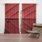 Sablio Závěs Červený list: 2ks 140x250cm – Hledejceny.cz