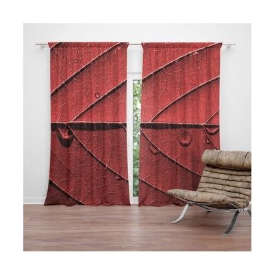 Sablio Závěs Červený list: 2ks 140x250cm – Hledejceny.cz