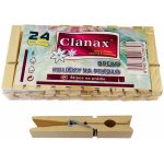 Clanax dřevěné kolíčky na prádlo 24 ks – Zboží Dáma
