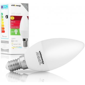 Whitenergy Led žárovka SMD2835 C30 E14 5W bílá mléčná