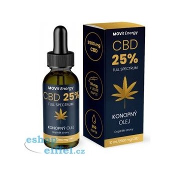 MOVit CBD 25% Full Spectrum konopný olej 10 ml