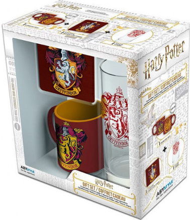 CurePink Dárkový set Harry Potter Gryffindor hrnek-sklenice-tácek 110  ml/290 ml od 359 Kč - Heureka.cz