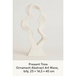 Present Time Ornament Abstract Art Wave, bílý, 23 × 14,5 × 40 cm – Hledejceny.cz