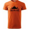 Pánské Tričko Sablio tričko s potiskem Fortnite Pevnost oranžové