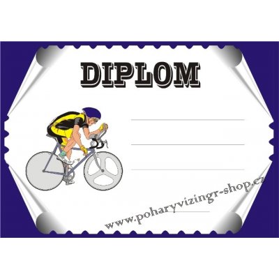 Cyklistika diplom A4 č.24 – Zboží Dáma