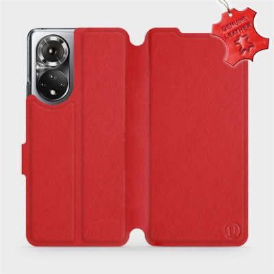 Pouzdro Mobiwear Luxusní kožené Flip Honor 50 - Červené - L_RDS Red Leather – Zboží Mobilmania