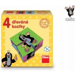 Dino obrázkové kostičky Krteček 4 kostky – Zboží Dáma