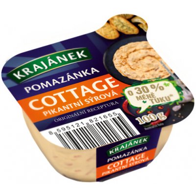 Krajánek Pomazánka cottage pikantní sýrová 100g – Sleviste.cz