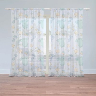 Sablio Záclony Dětské oblečky: 2ks 150x250cm – Hledejceny.cz