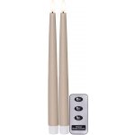 Star trading 2x LED dlouhá svíčka FLAMME s dálkovým ovládání V.28,5 cm béžová – Hledejceny.cz