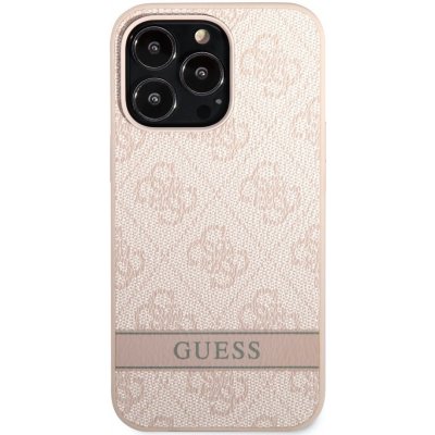 Pouzdro Guess 4G Stripe iPhone 13 Pro Max růžové – Zboží Mobilmania