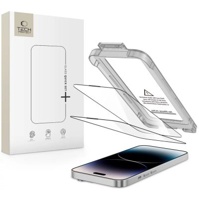 Tech-Protect Quick Set + 2- Pack pro iPhone 14 pro černý 5906302318612 – Zboží Živě