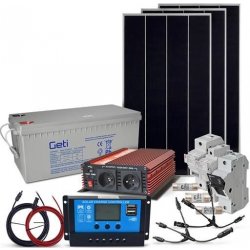 Solarfam ostrovní sestava 510Wp 12V, baterie 200Ah měnič 230VAC 1000W