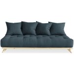 Sofa Senza by Karup 90*200 cm natural + futon petrol blue 757 – Zboží Mobilmania