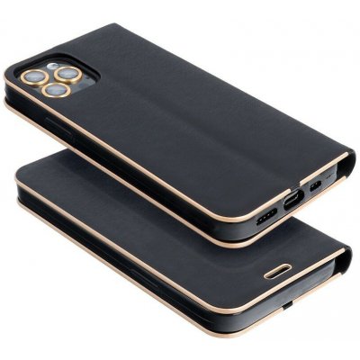 Pouzdro Forcell LUNA Book Gold XIAOMI Redmi Note 10 / 10S černé – Hledejceny.cz