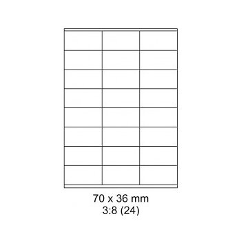 Emy 8588002038143 samolepící bílé A4 70 x 36 mm 100 listů