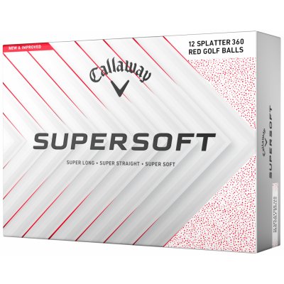 Callaway Supersoft 25 Splatter 360 Red bílé 12 ks – Zboží Mobilmania
