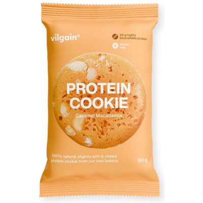 Vilgain Protein Cookie karamel s makadamovým oříškem 80 g – Zboží Mobilmania