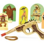 Vilac zbraň dřevěná western pistole s terči – Zboží Dáma