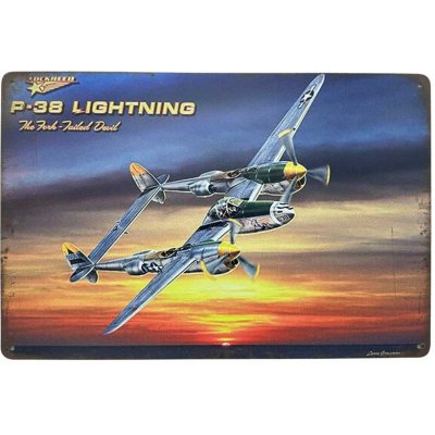 Plechová cedule - P-38 Lighting varianta 1 – Zbozi.Blesk.cz