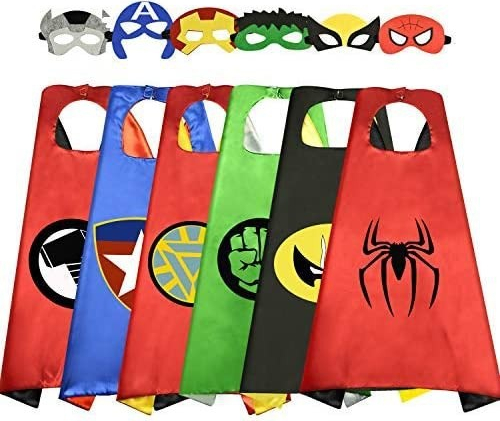 Spin Master Wiki maska a plášť Superhrdinové Thor/Spiderman/Amerika/Iron Man/Hulk/Batman