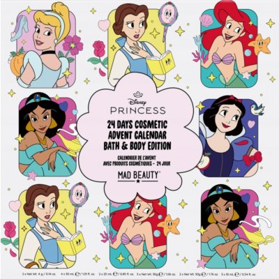 DISNEY PRINCESS KALENDARZ ADWENTOWY 2025 24 KOSMETIKY DOPLŇKY PRINCEZNA – Hledejceny.cz