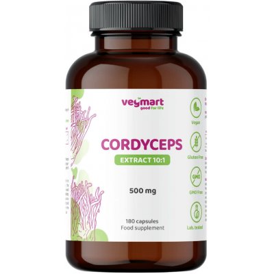Vegmart Housenice čínská (Cordyceps) 10:1 500 mg 180 kapslí – Hledejceny.cz