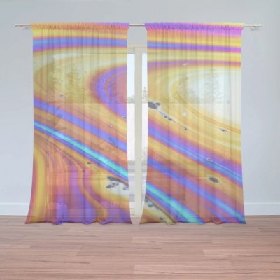 Sablio Záclony Barevná abstrakce: 2ks 150x250cm – Hledejceny.cz