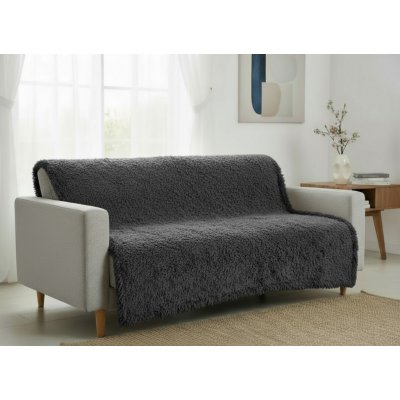 Mybesthome Přehoz na sedačku - pohovku TERCA tmavě šedá 170x210 cm – Hledejceny.cz