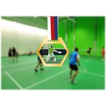 Akrylátová medaile Badminton Zlatá – Zboží Mobilmania