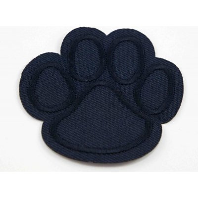 Nažehlovací záplata - tlapka - 6 x 6cm - tmavá modrá – Zboží Dáma