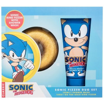 Sonic The Hedgehog Bath Fizzer bomba do koupele 150 g + sprchový gel Sonic´s Speedy 150 ml dárková sada